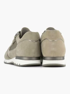 Comfort Schoenen|Medicus Zandkleurige Leren Comfort Sneaker