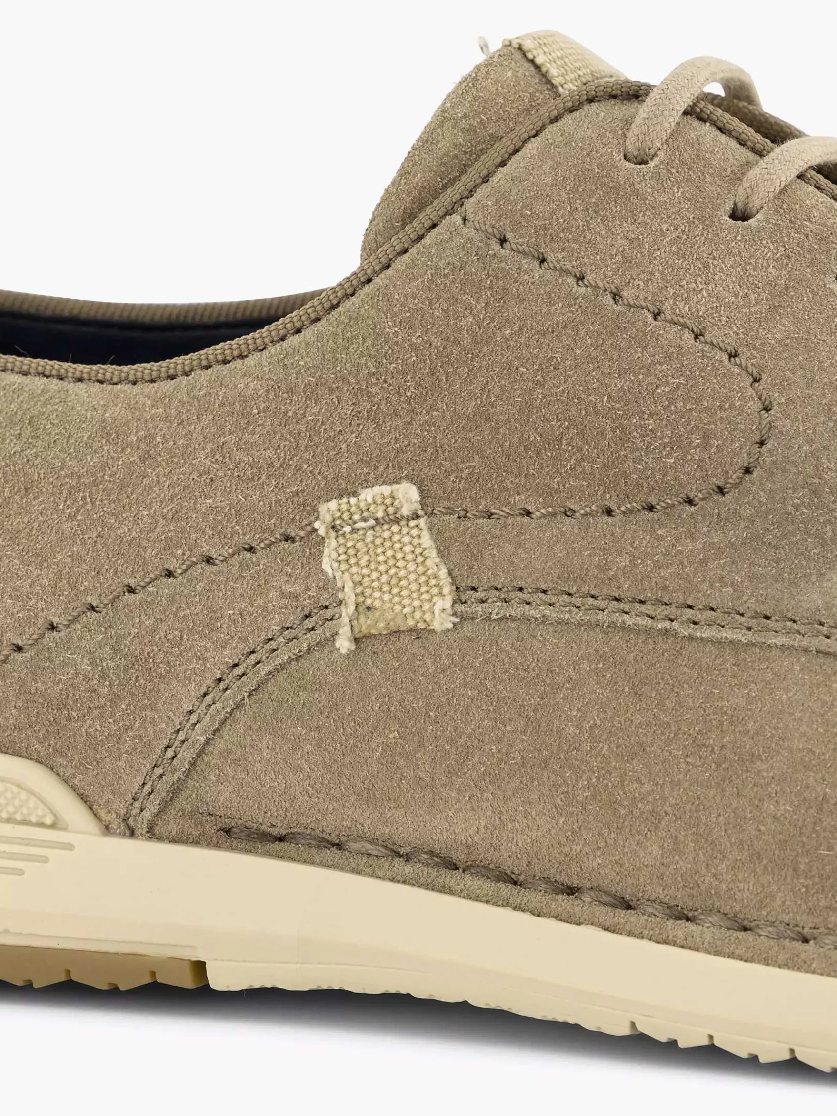 Geklede Schoenen|Gallus Zandkleurige Leren Veterschoen