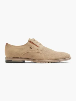 Geklede Schoenen|AM SHOE Zandkleurige Veterschoen