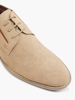 Geklede Schoenen|AM SHOE Zandkleurige Veterschoen