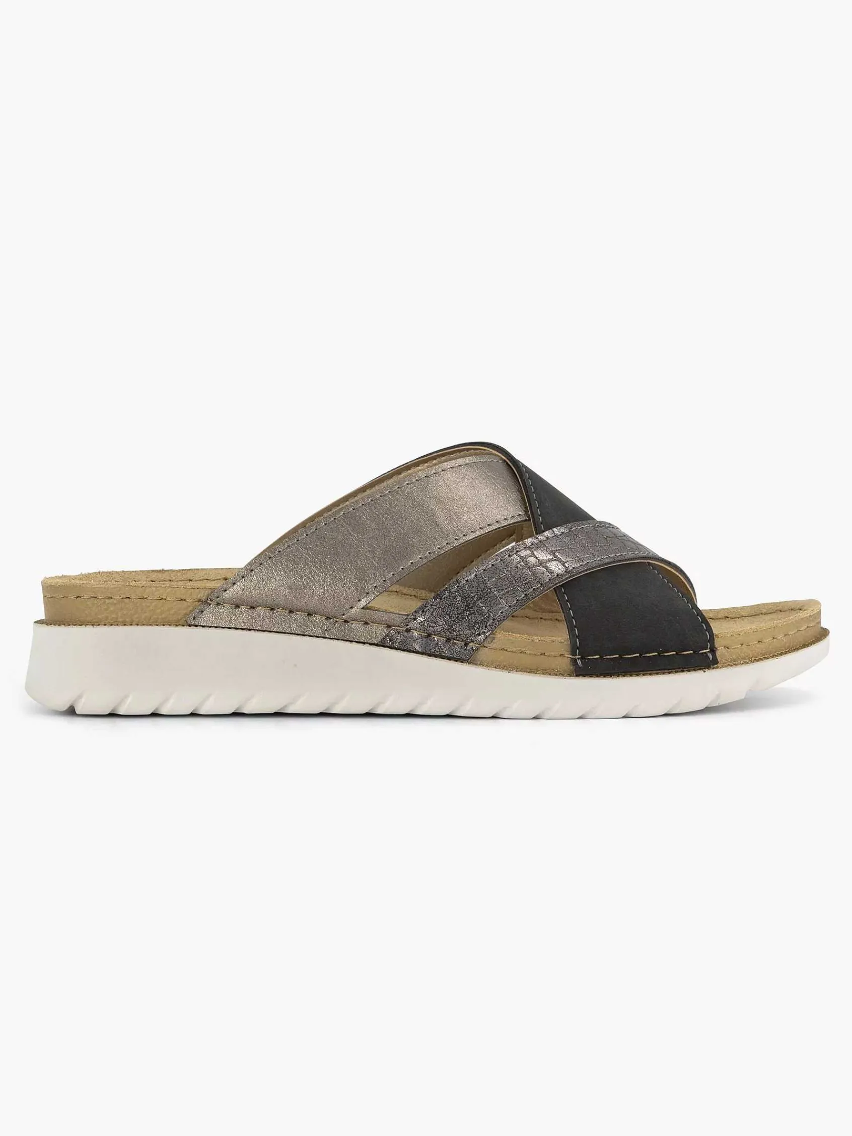 Sandalen|Easy Street Zilveren Comfort Slipper