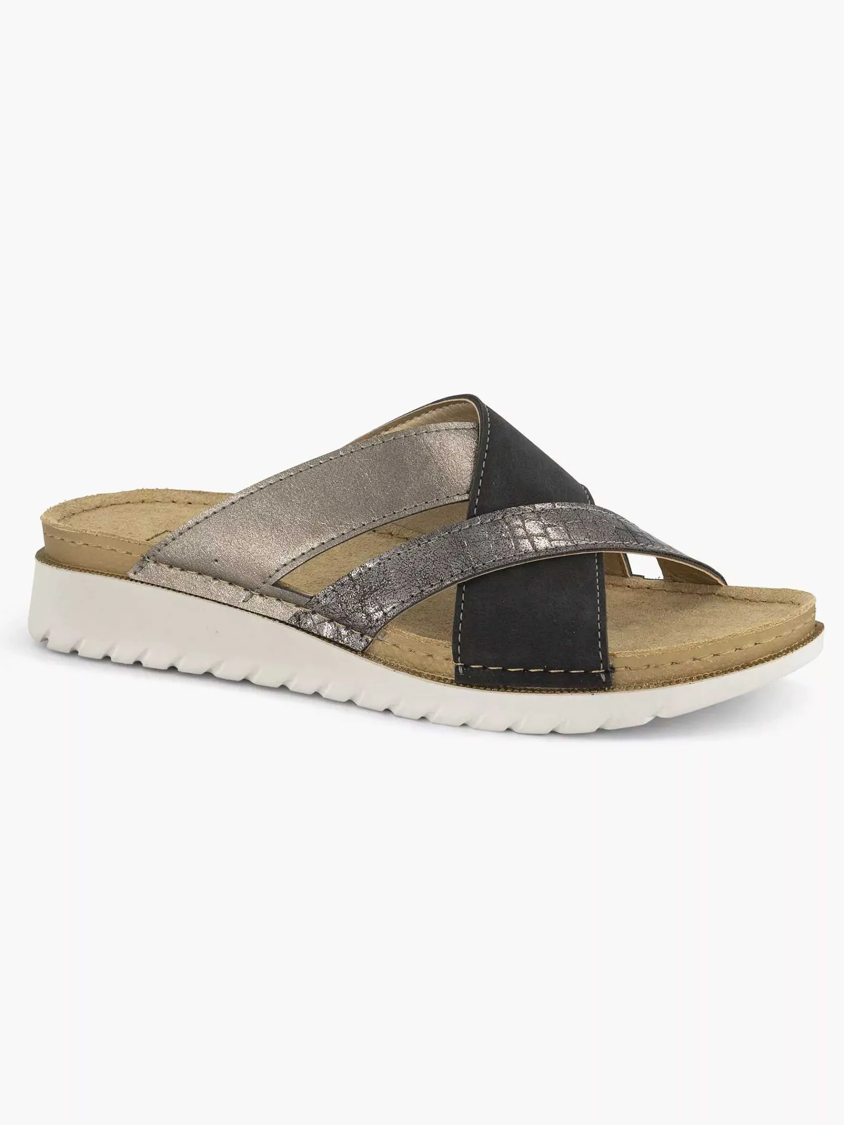 Sandalen|Easy Street Zilveren Comfort Slipper