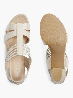 Sandalen|Graceland Zilveren Sandaal Elastisch