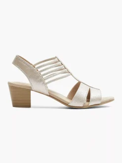 Sandalen|Graceland Zilveren Sandaal Elastisch