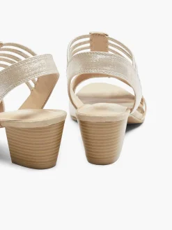 Sandalen|Graceland Zilveren Sandaal Elastisch