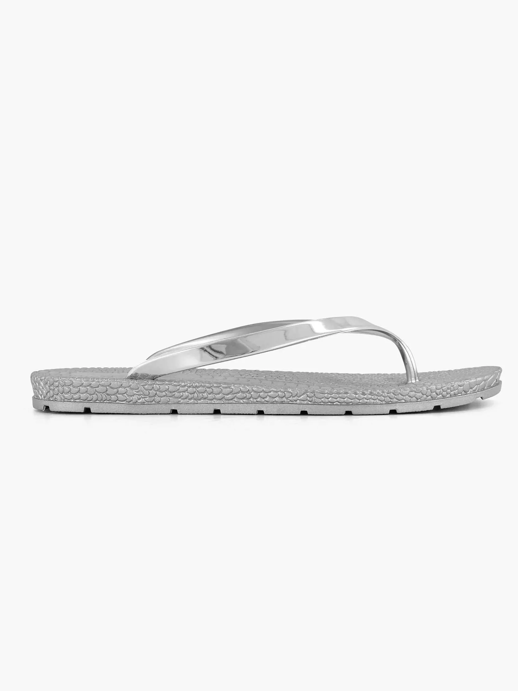 Slippers|Blue Fin Zilveren Teenslipper
