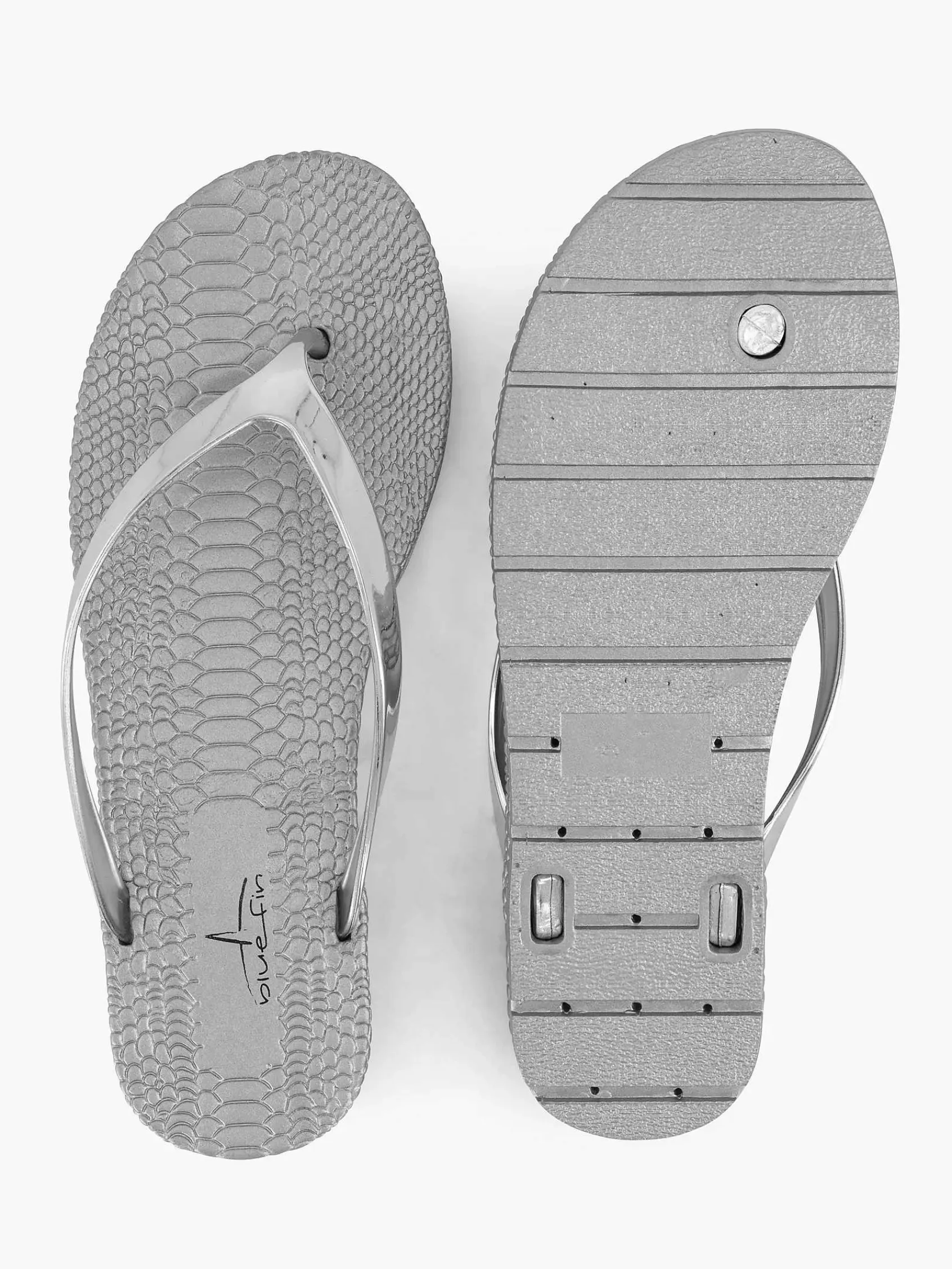 Slippers|Blue Fin Zilveren Teenslipper