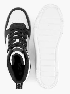 Sneakers|Oxmox Zwart Witte Hoge Sneaker