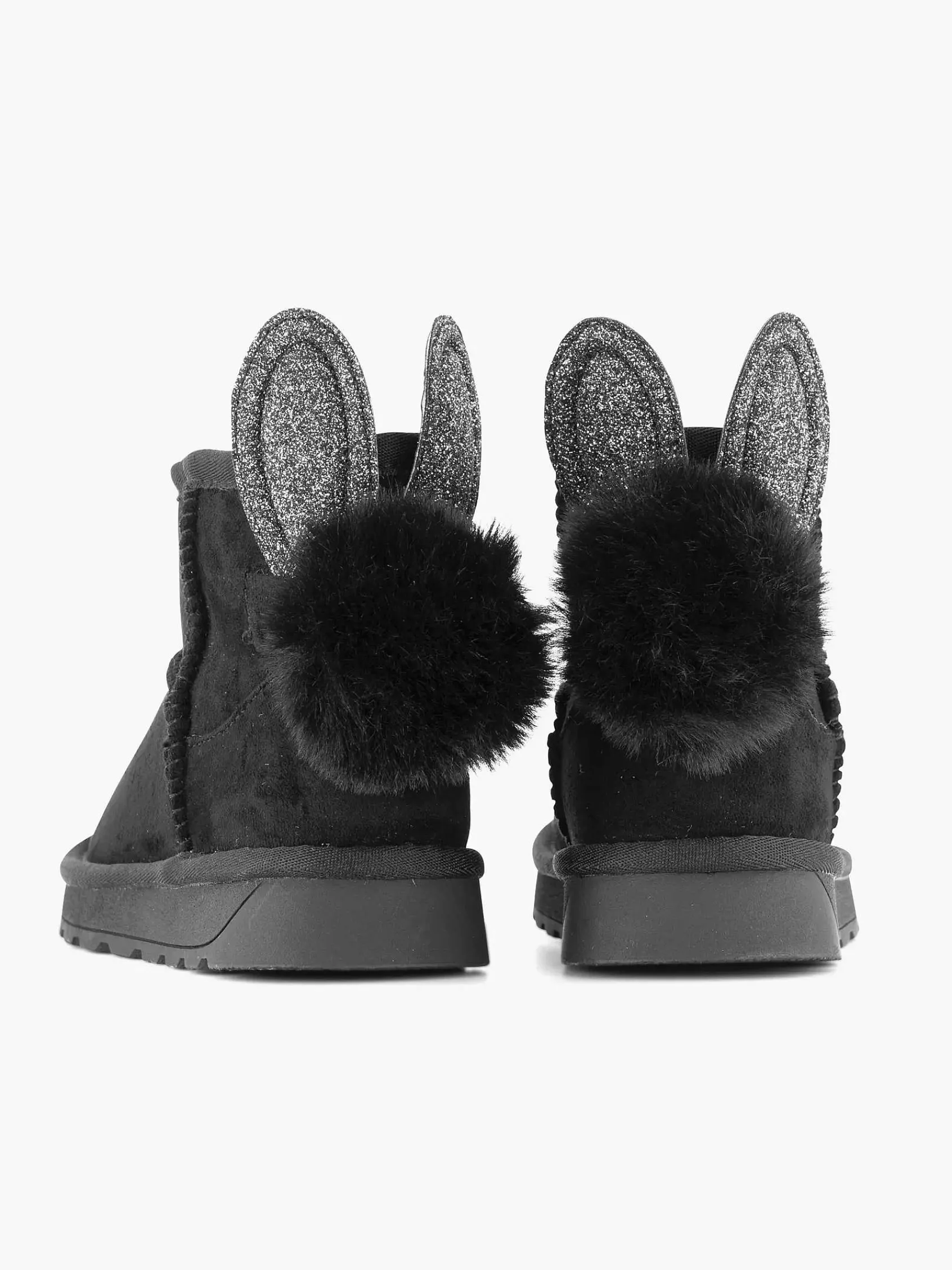 Babyschoenen|Graceland Zwarte Boot Konijn Gevoerd