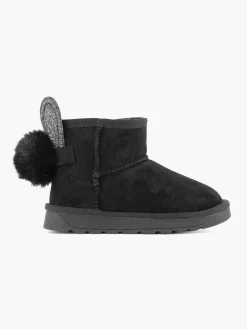 Babyschoenen|Graceland Zwarte Boot Konijn Gevoerd