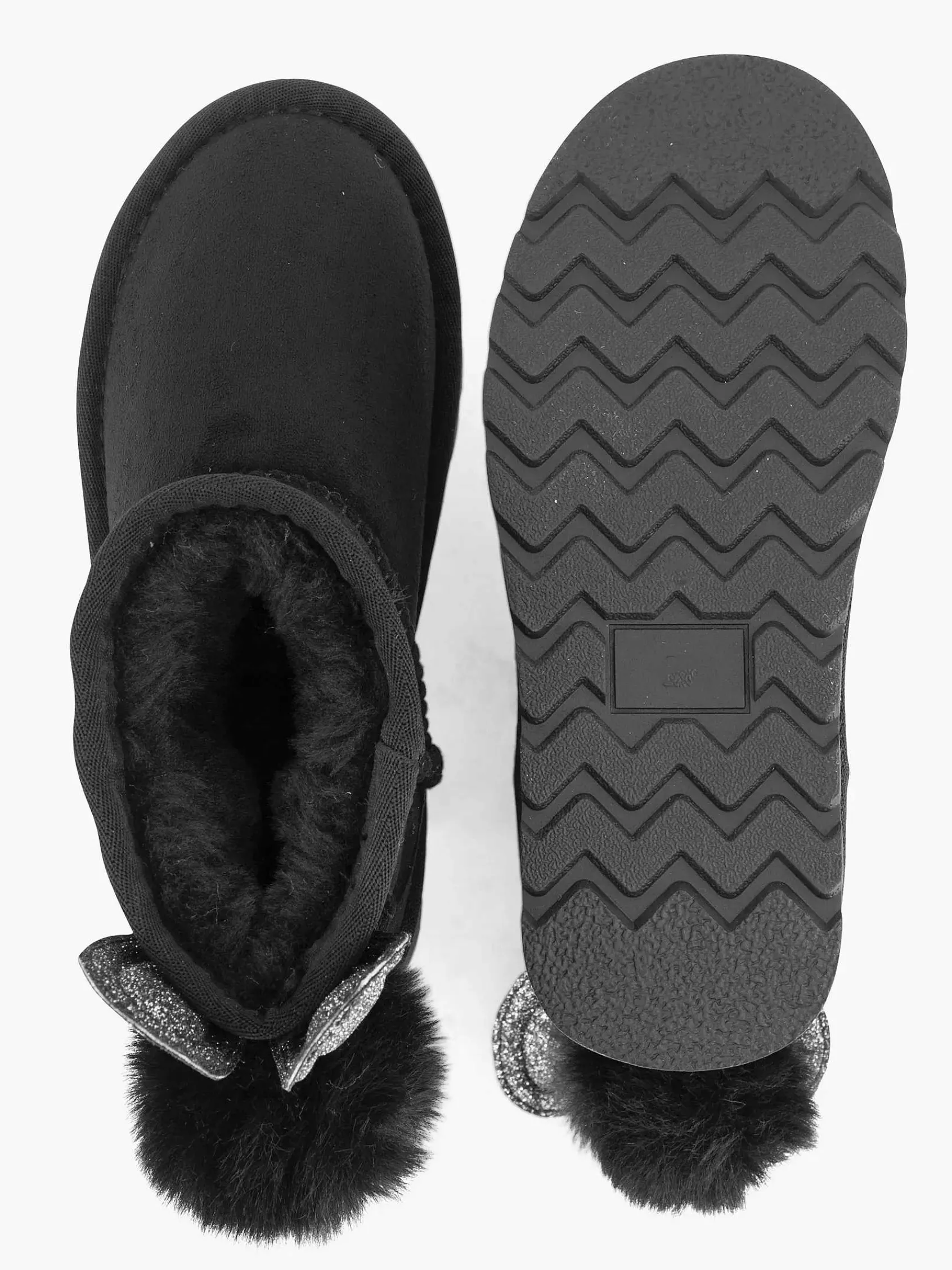 Babyschoenen|Graceland Zwarte Boot Konijn Gevoerd