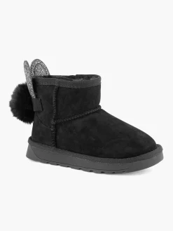 Babyschoenen|Graceland Zwarte Boot Konijn Gevoerd