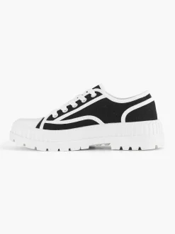 Sneakers|Graceland Zwarte Canvas Chunky Sneaker