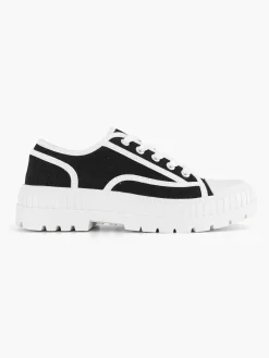 Sneakers|Graceland Zwarte Canvas Chunky Sneaker