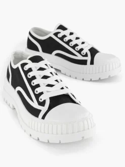 Sneakers|Graceland Zwarte Canvas Chunky Sneaker