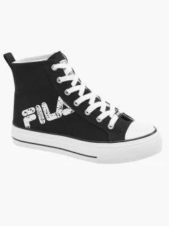 Sneakers|FILA Zwarte Canvas Hoge Sneaker