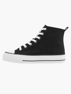 Sneakers|FILA Zwarte Canvas Hoge Sneaker
