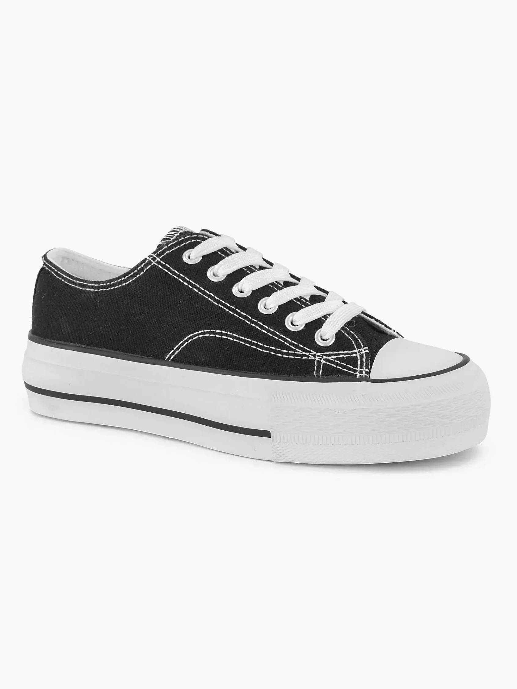 Sneakers|Graceland Zwarte Canvas Sneaker