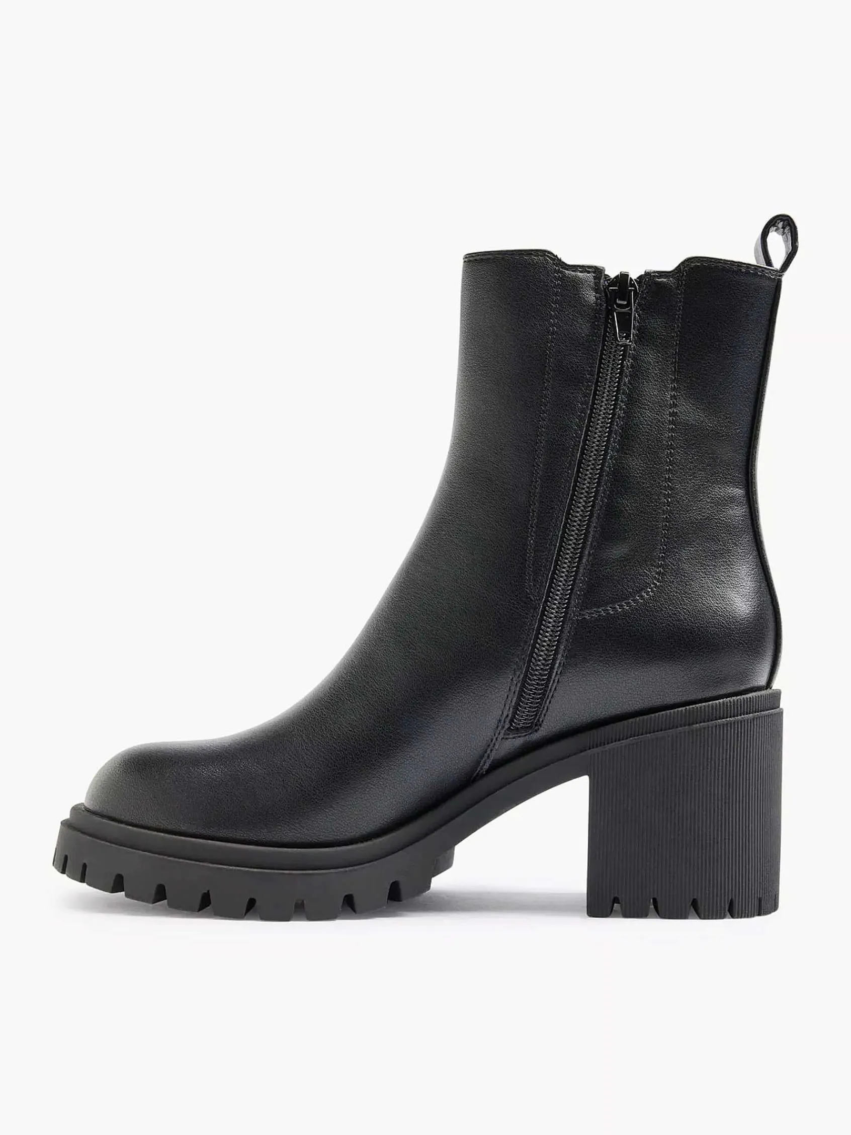 Enkellaarzen & Boots|Graceland Zwarte Chelsea Boot Hak