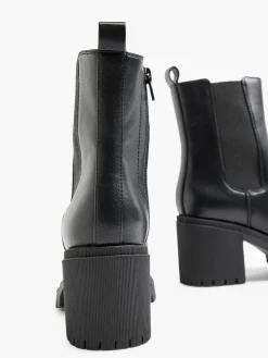 Enkellaarzen & Boots|Graceland Zwarte Chelsea Boot Hak