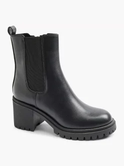 Enkellaarzen & Boots|Graceland Zwarte Chelsea Boot Hak