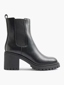 Enkellaarzen & Boots|Graceland Zwarte Chelsea Boot Hak