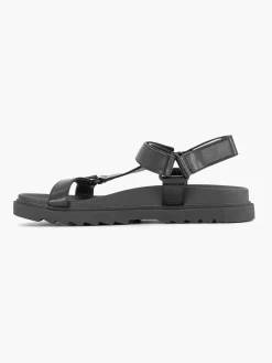 Sandalen|Oxmox Zwarte Chunky Sandaal