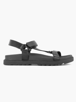 Sandalen|Oxmox Zwarte Chunky Sandaal