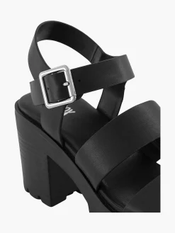 Sandalen|Oxmox Zwarte Chunky Sandalette