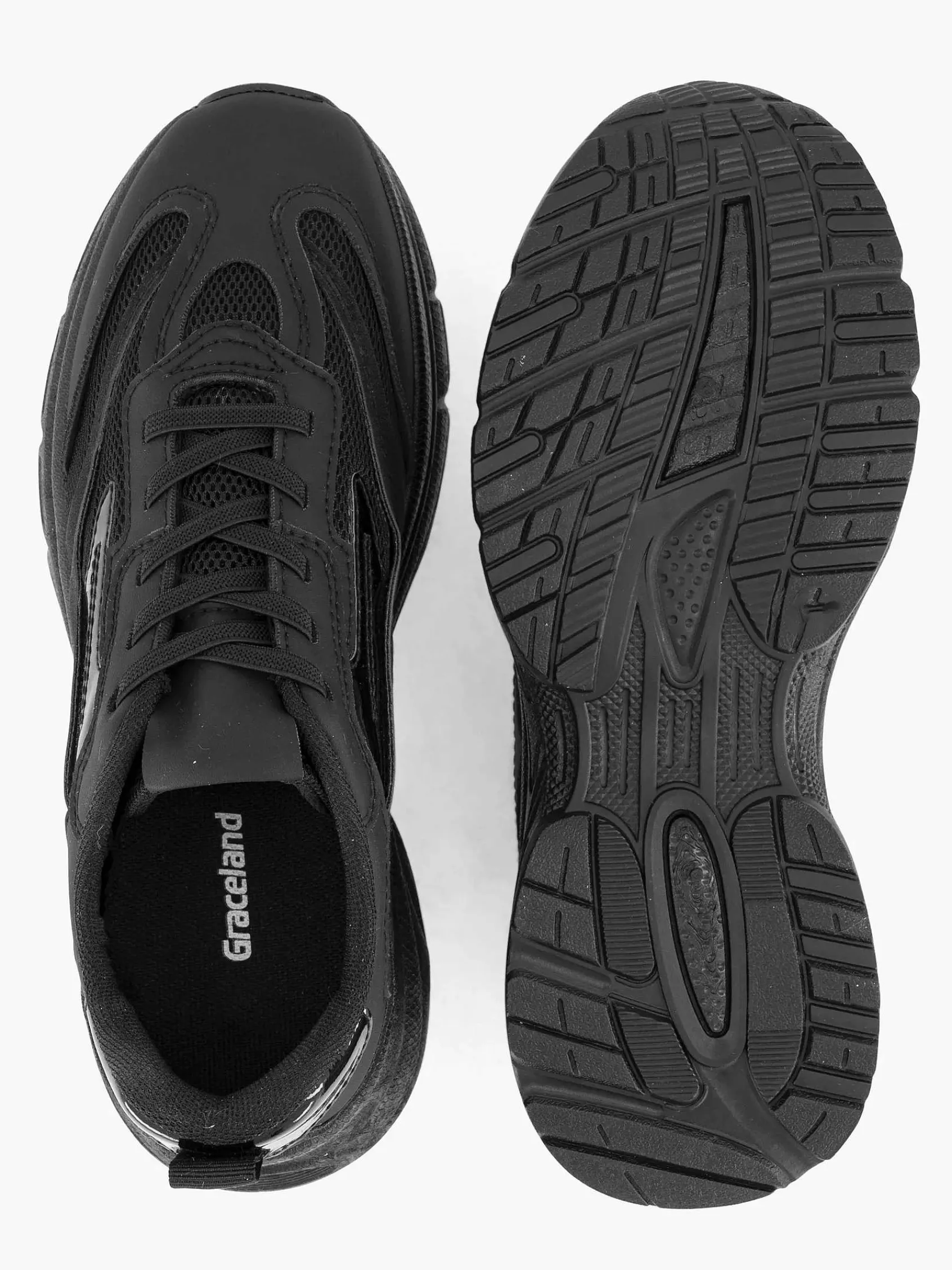 Sneakers|Graceland Zwarte Chunky Sneaker