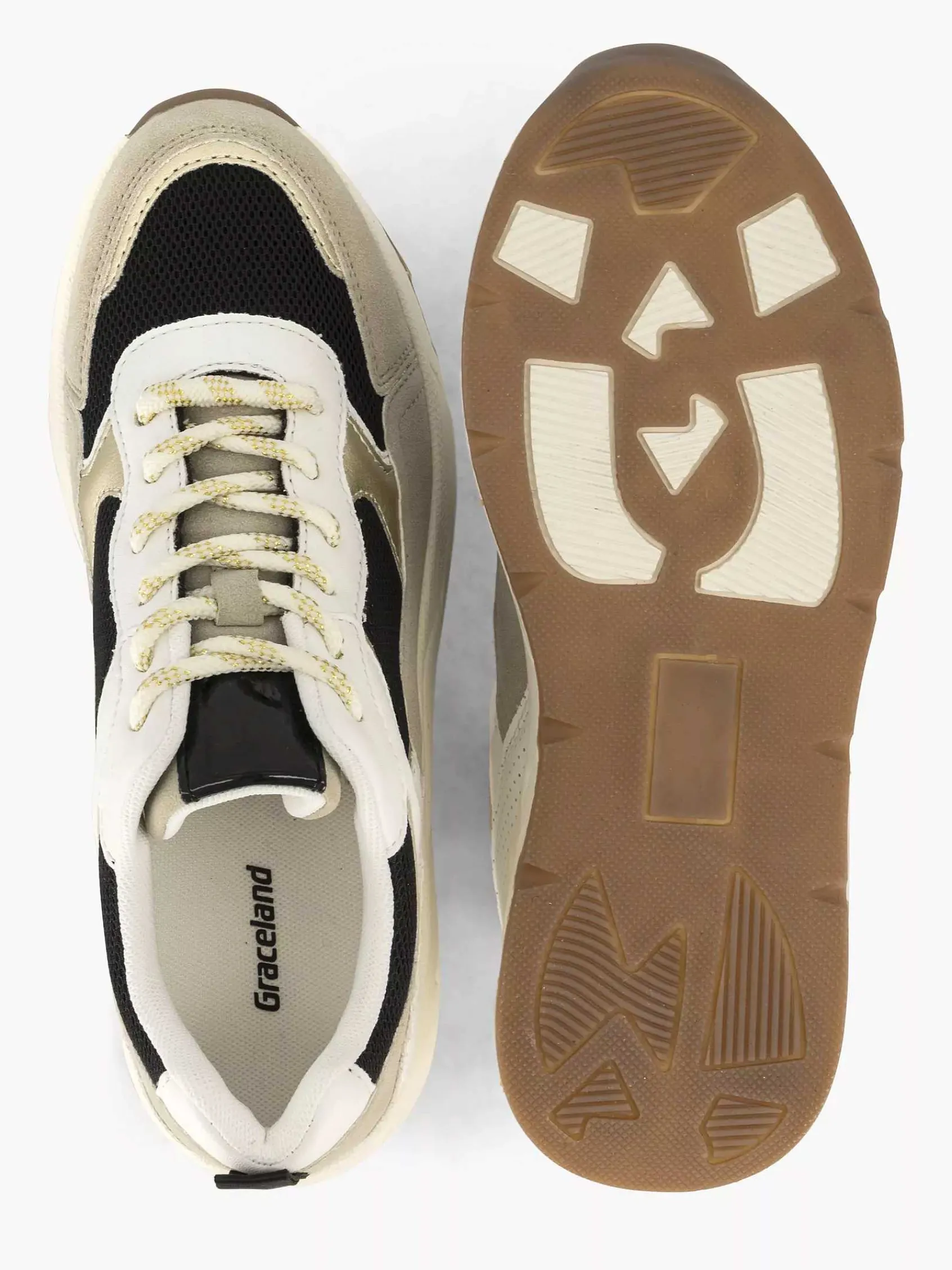 Sneakers|Graceland Zwarte Chunky Sneaker
