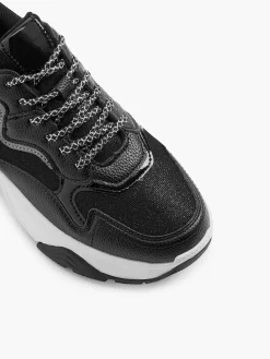 Sneakers|Oxmox Zwarte Chunky Sneaker
