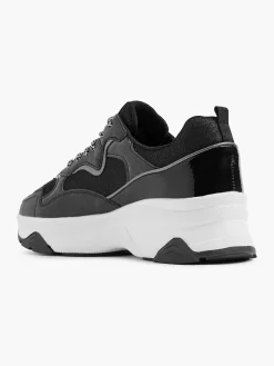 Sneakers|Oxmox Zwarte Chunky Sneaker