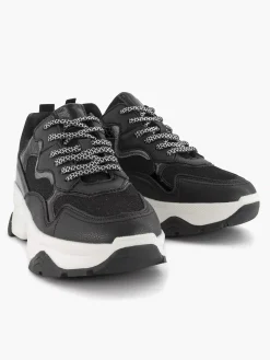 Sneakers|Oxmox Zwarte Chunky Sneaker