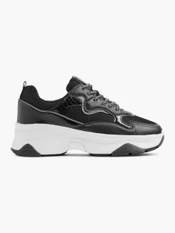 Sneakers|Oxmox Zwarte Chunky Sneaker
