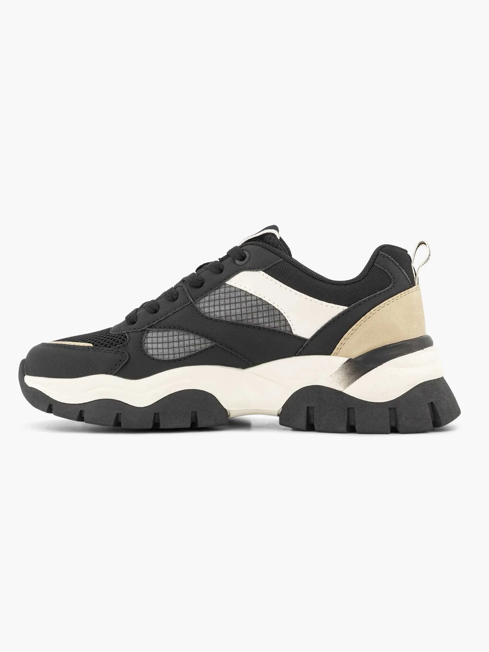 Sneakers|Oxmox Zwarte Chunky Sneaker