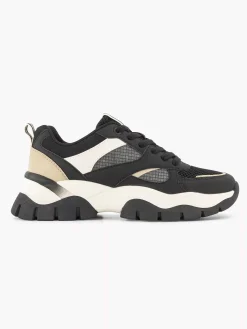 Sneakers|Oxmox Zwarte Chunky Sneaker