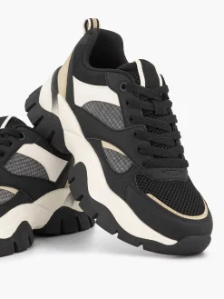 Sneakers|Oxmox Zwarte Chunky Sneaker