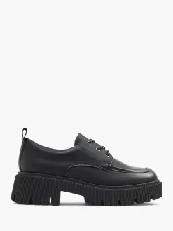 Instappers|Oxmox Zwarte Chunky Veterschoen