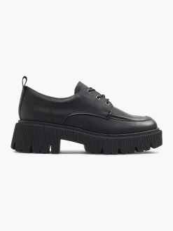 Instappers|Oxmox Zwarte Chunky Veterschoen