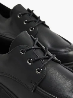 Instappers|Oxmox Zwarte Chunky Veterschoen