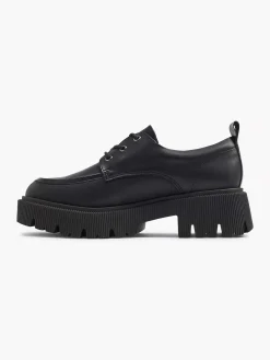 Instappers|Oxmox Zwarte Chunky Veterschoen