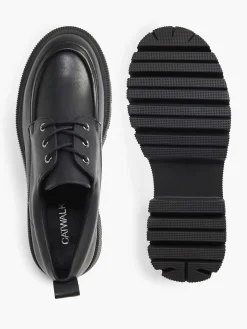 Instappers|Oxmox Zwarte Chunky Veterschoen