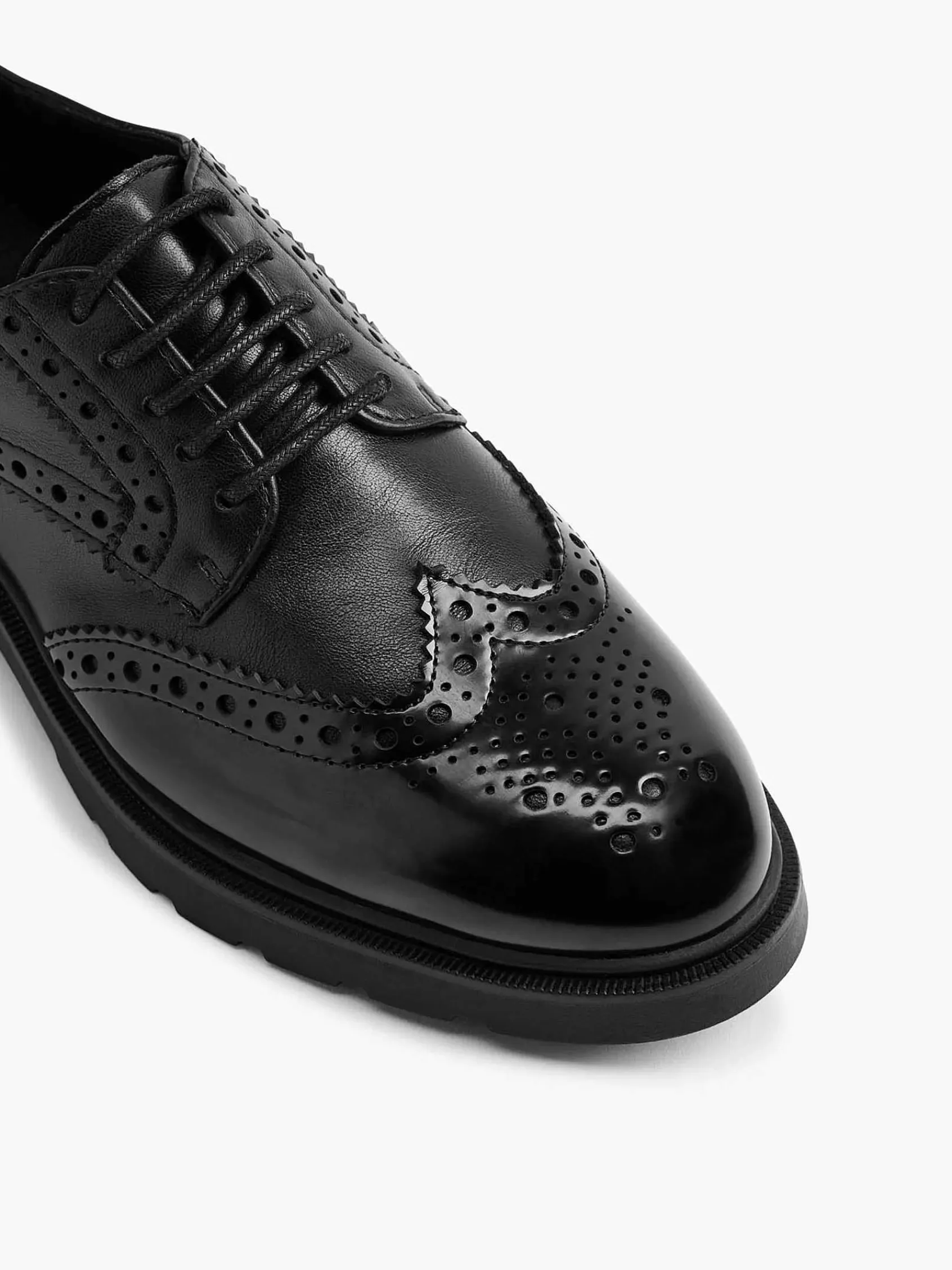 Instappers|Graceland Zwarte Chunky Veterschoen