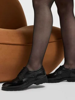 Instappers|Graceland Zwarte Chunky Veterschoen