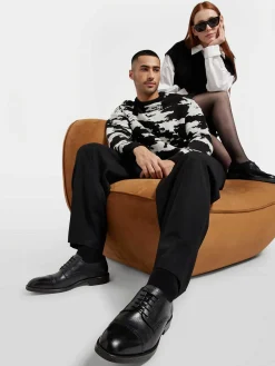 Instappers|Graceland Zwarte Chunky Veterschoen