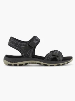 Comfort Schoenen|Easy Street Zwarte Comfort Sandaal