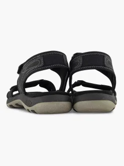 Comfort Schoenen|Easy Street Zwarte Comfort Sandaal