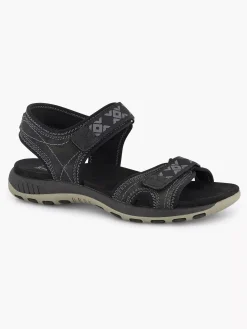Comfort Schoenen|Easy Street Zwarte Comfort Sandaal