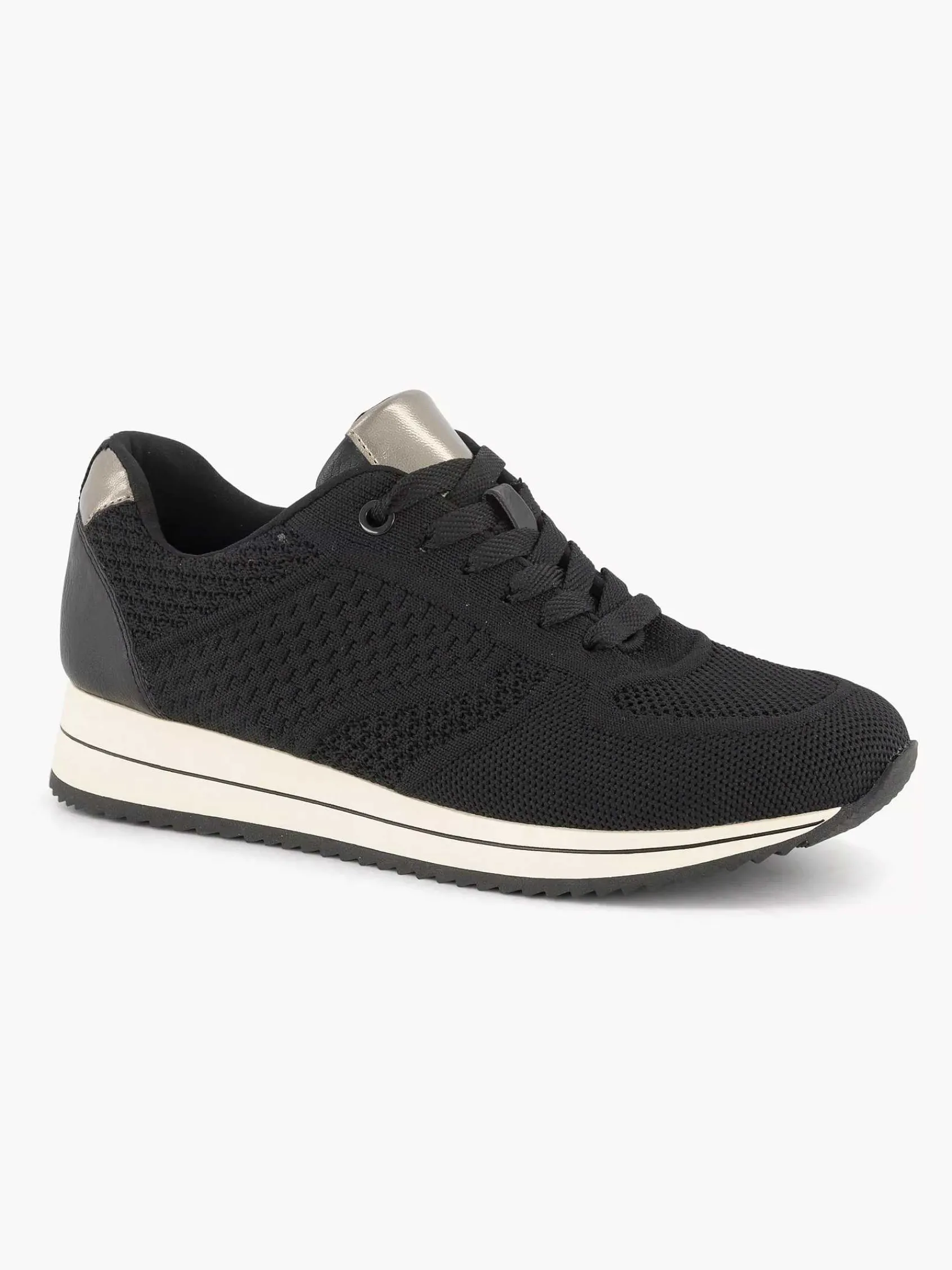 Sneakers|Medicus Zwarte Comfort Sneaker Knitted